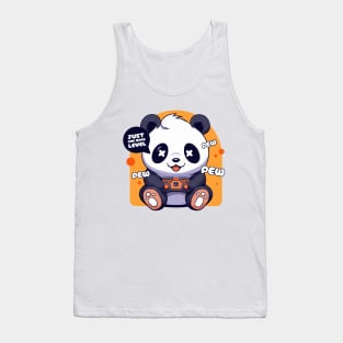 Gamer Panda Pew Pew Cute Kawaii Panda Video Games Tank Top